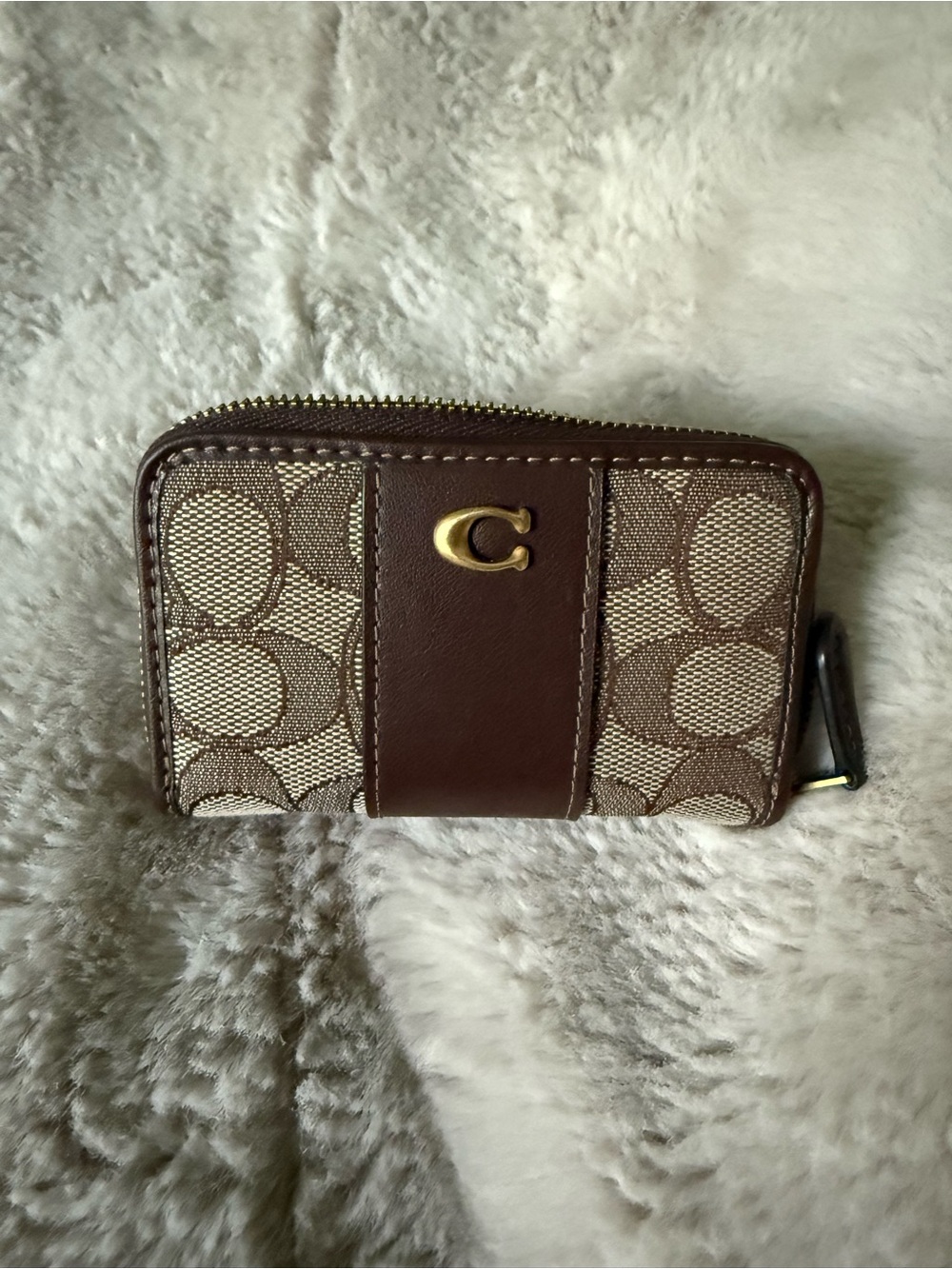 Coach Essential Small Zip Around Card Case In Signature Jacquard - Picture 3 of 7